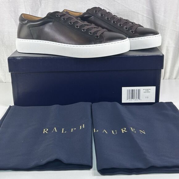 Ralph Lauren Other - Ralph Lauren Purple Label Severn Sneaker Shoe Mens 7D BROWN Calf Leather